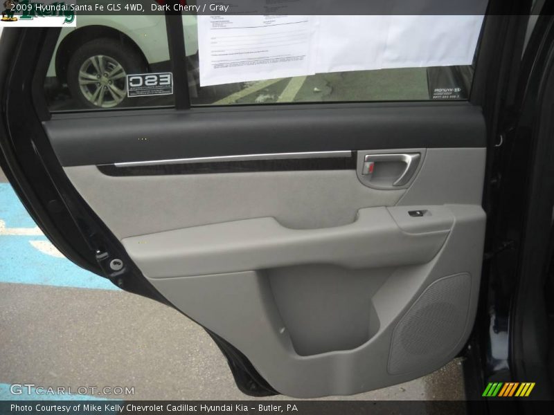 Dark Cherry / Gray 2009 Hyundai Santa Fe GLS 4WD