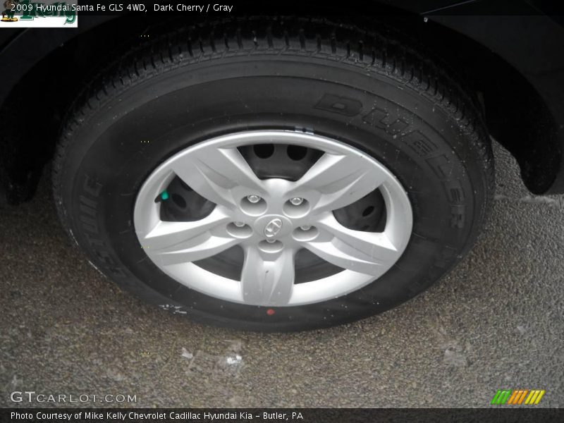 Dark Cherry / Gray 2009 Hyundai Santa Fe GLS 4WD