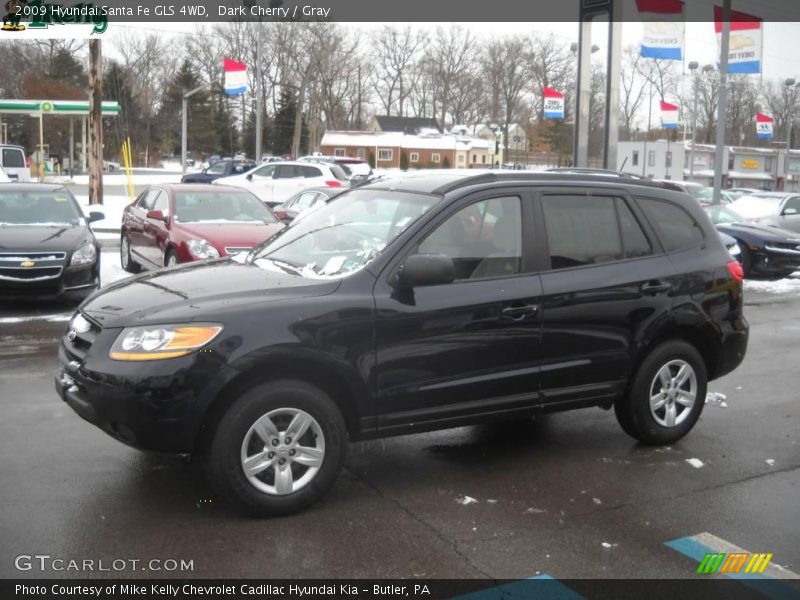 Dark Cherry / Gray 2009 Hyundai Santa Fe GLS 4WD