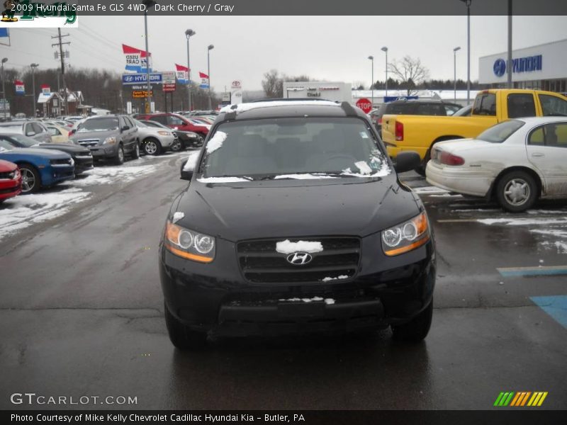 Dark Cherry / Gray 2009 Hyundai Santa Fe GLS 4WD