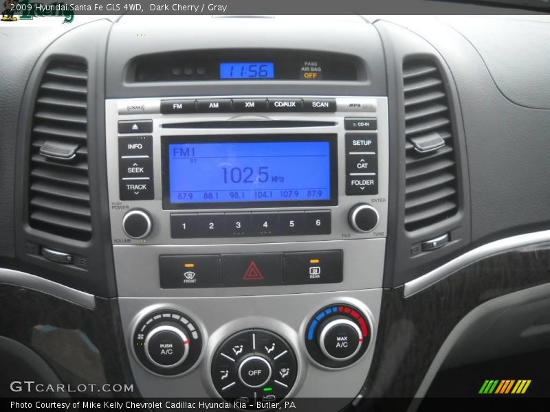 Dark Cherry / Gray 2009 Hyundai Santa Fe GLS 4WD