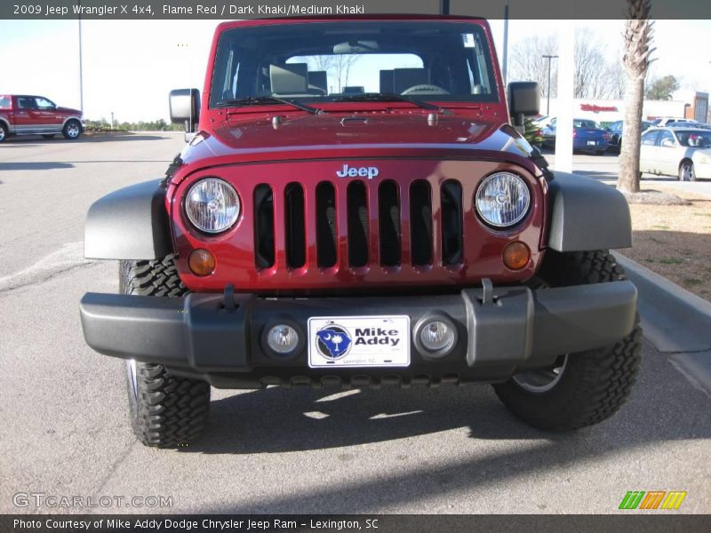 Flame Red / Dark Khaki/Medium Khaki 2009 Jeep Wrangler X 4x4