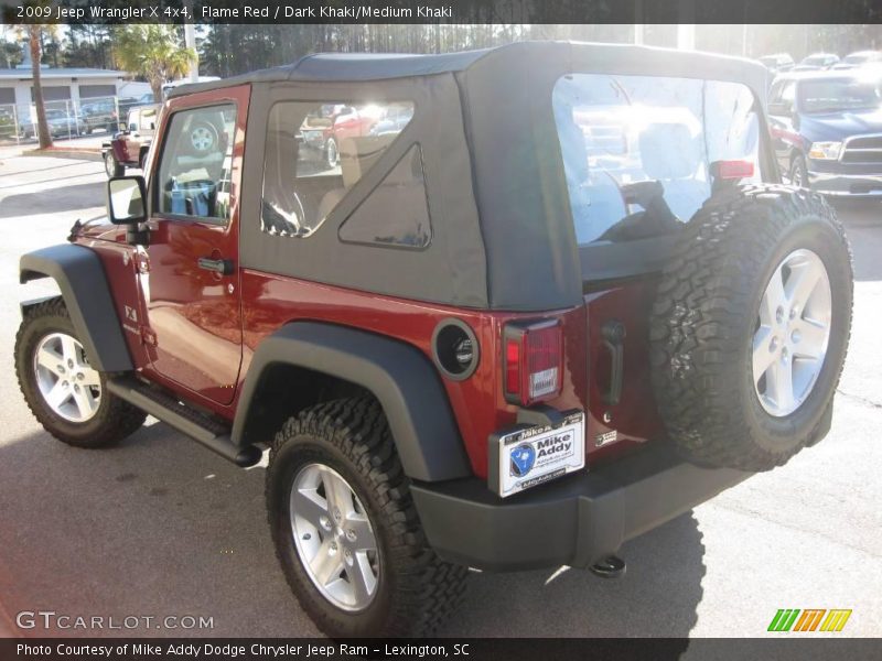 Flame Red / Dark Khaki/Medium Khaki 2009 Jeep Wrangler X 4x4