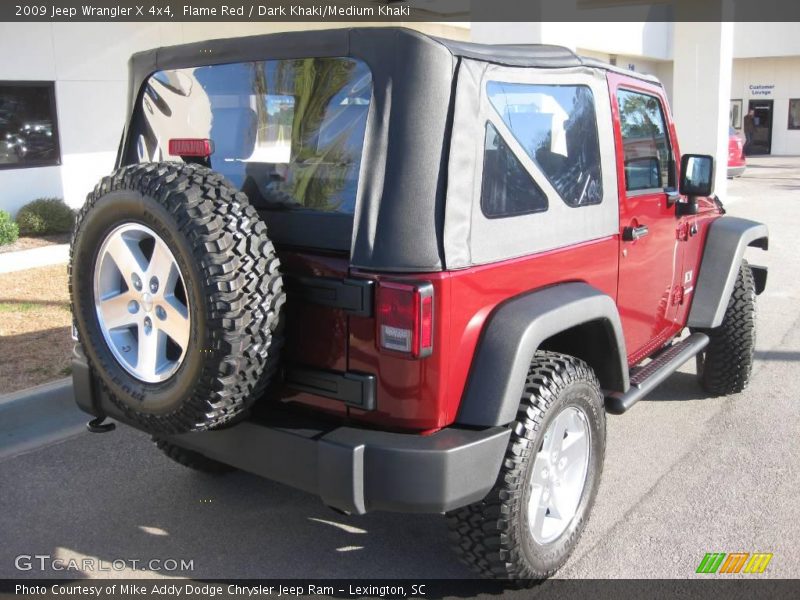 Flame Red / Dark Khaki/Medium Khaki 2009 Jeep Wrangler X 4x4