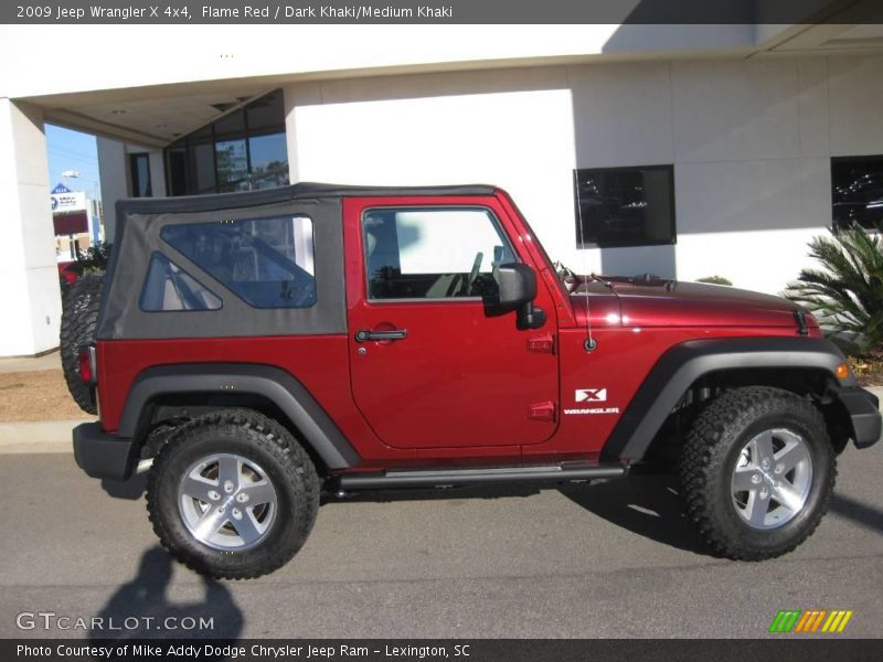 Flame Red / Dark Khaki/Medium Khaki 2009 Jeep Wrangler X 4x4