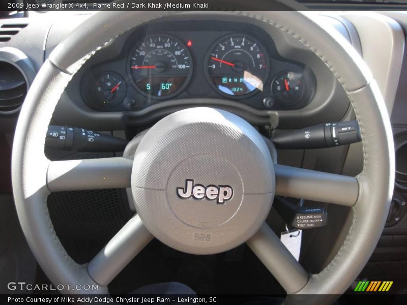 Flame Red / Dark Khaki/Medium Khaki 2009 Jeep Wrangler X 4x4