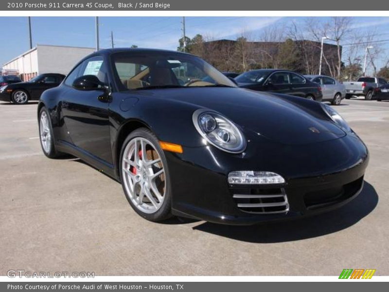 Black / Sand Beige 2010 Porsche 911 Carrera 4S Coupe