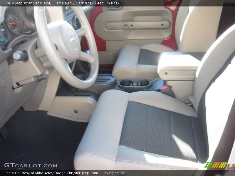 Flame Red / Dark Khaki/Medium Khaki 2009 Jeep Wrangler X 4x4
