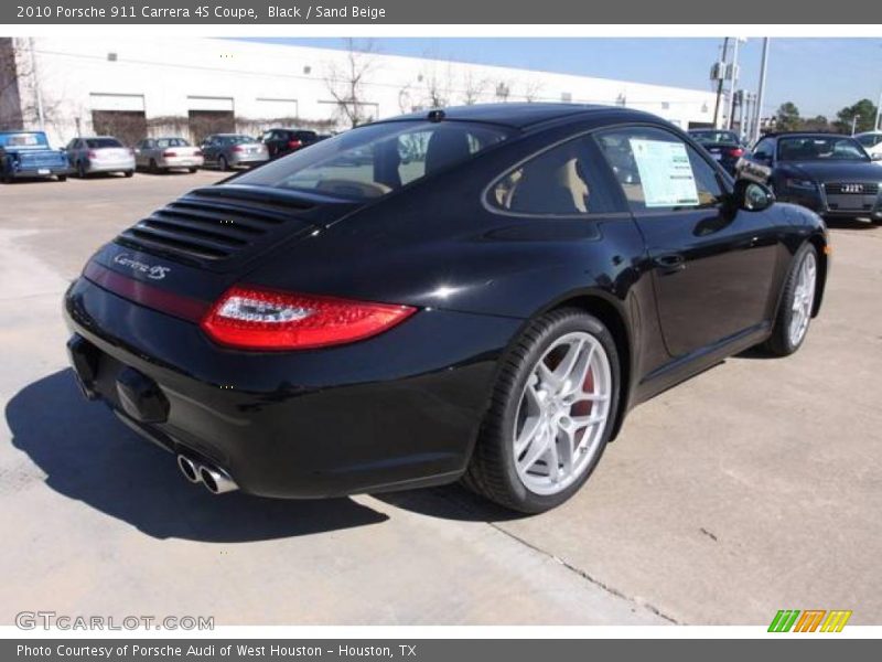 Black / Sand Beige 2010 Porsche 911 Carrera 4S Coupe
