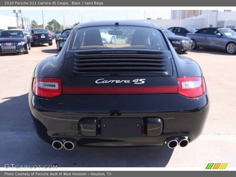 Black / Sand Beige 2010 Porsche 911 Carrera 4S Coupe