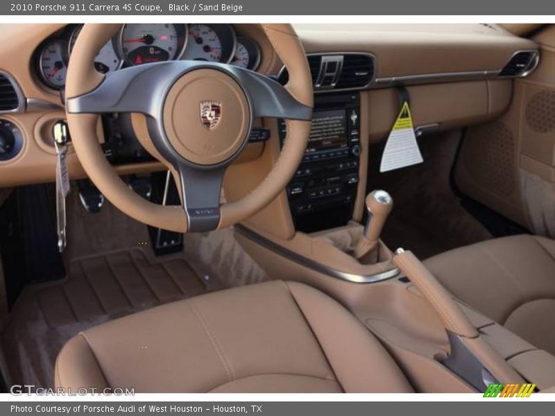 Black / Sand Beige 2010 Porsche 911 Carrera 4S Coupe