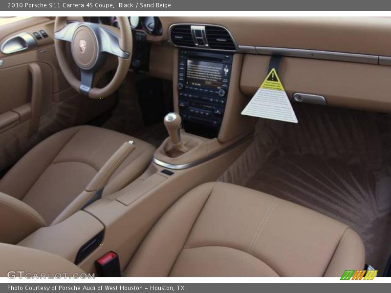 Black / Sand Beige 2010 Porsche 911 Carrera 4S Coupe