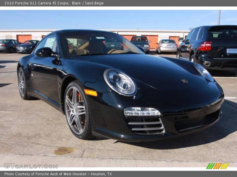 Black / Sand Beige 2010 Porsche 911 Carrera 4S Coupe