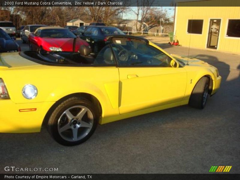 Zinc Yellow / Dark Charcoal 2003 Ford Mustang Cobra Convertible