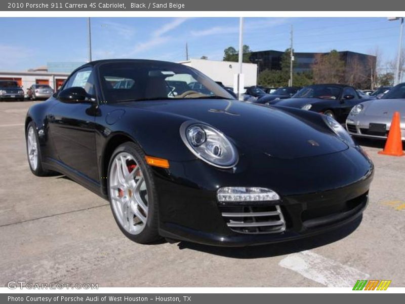 Black / Sand Beige 2010 Porsche 911 Carrera 4S Cabriolet