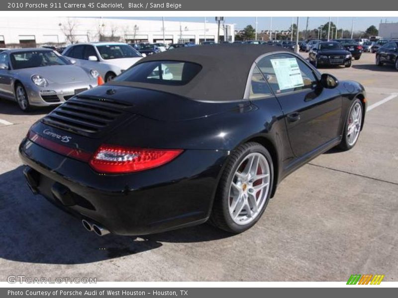 Black / Sand Beige 2010 Porsche 911 Carrera 4S Cabriolet
