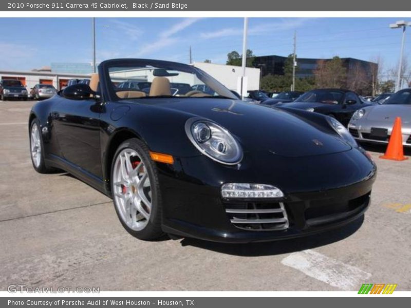 Black / Sand Beige 2010 Porsche 911 Carrera 4S Cabriolet