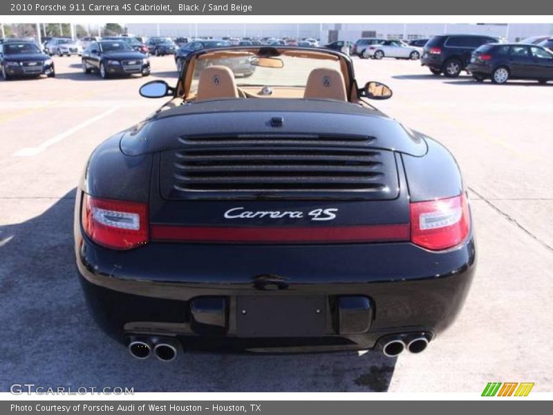 Black / Sand Beige 2010 Porsche 911 Carrera 4S Cabriolet