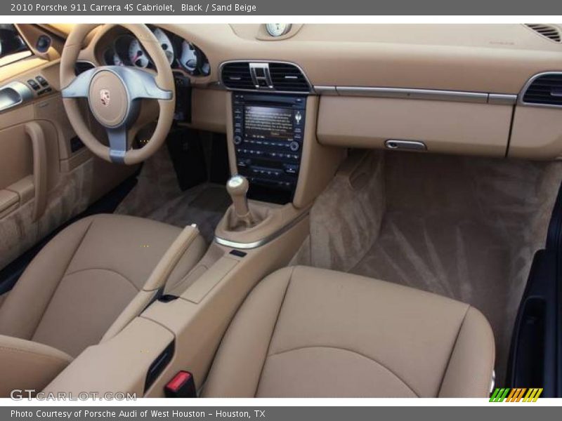 Black / Sand Beige 2010 Porsche 911 Carrera 4S Cabriolet