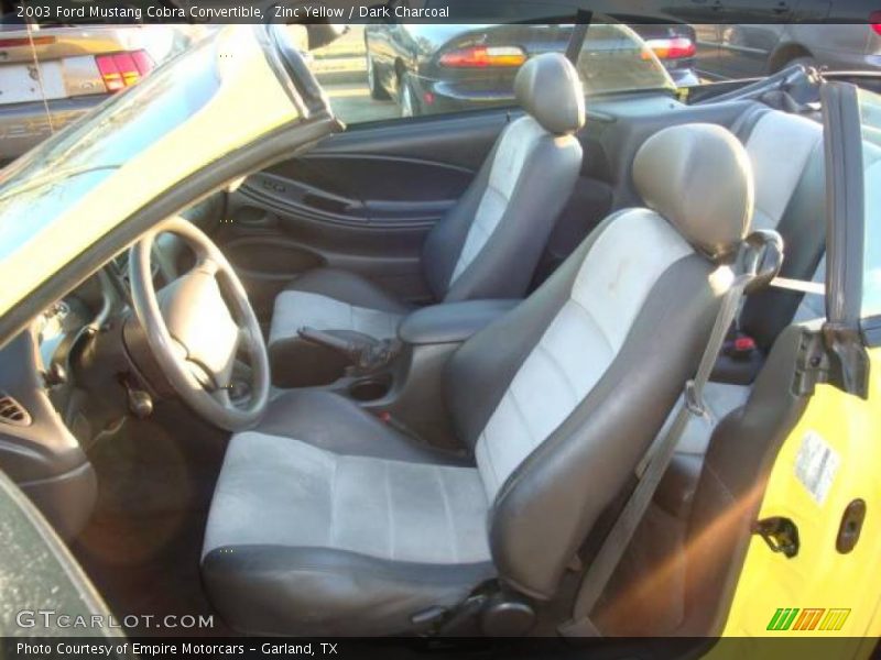 Zinc Yellow / Dark Charcoal 2003 Ford Mustang Cobra Convertible