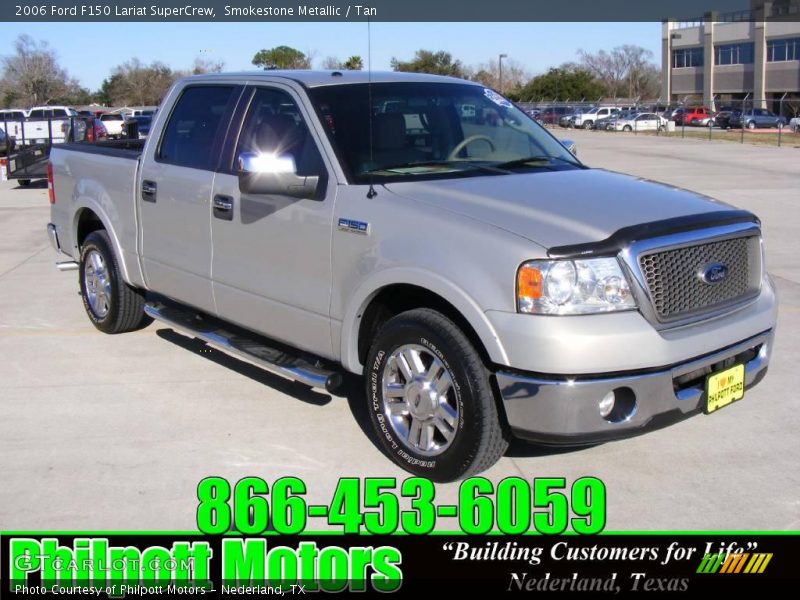 Smokestone Metallic / Tan 2006 Ford F150 Lariat SuperCrew