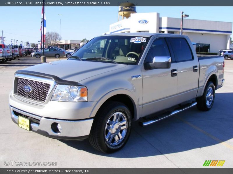 Smokestone Metallic / Tan 2006 Ford F150 Lariat SuperCrew