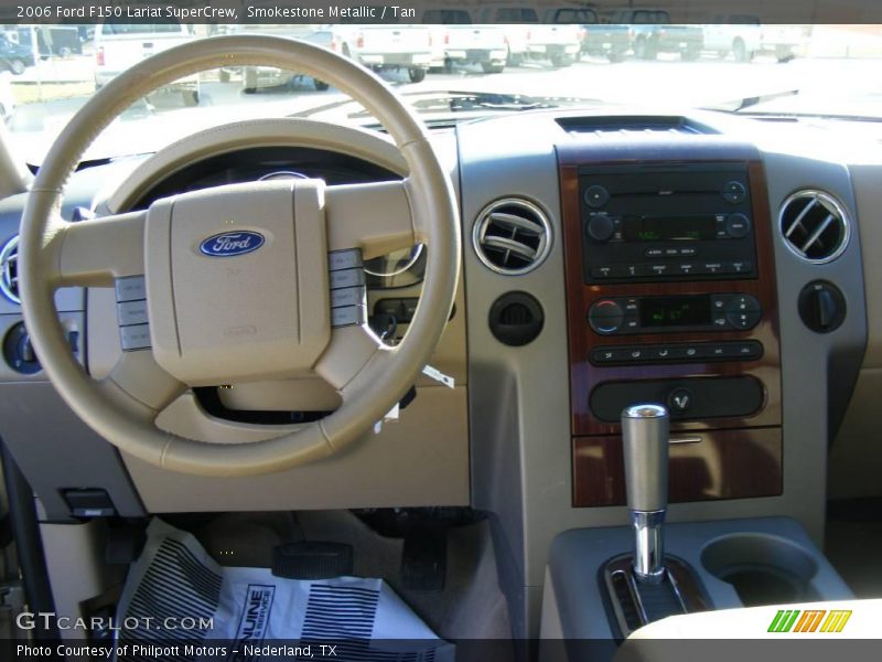 Smokestone Metallic / Tan 2006 Ford F150 Lariat SuperCrew