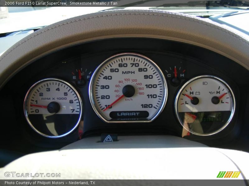 Smokestone Metallic / Tan 2006 Ford F150 Lariat SuperCrew
