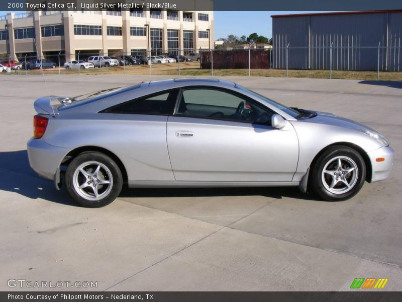 Liquid Silver Metallic / Black/Blue 2000 Toyota Celica GT