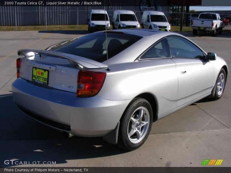 Liquid Silver Metallic / Black/Blue 2000 Toyota Celica GT