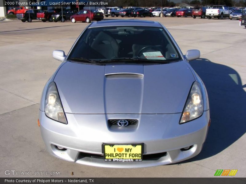 Liquid Silver Metallic / Black/Blue 2000 Toyota Celica GT