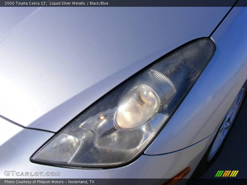 Liquid Silver Metallic / Black/Blue 2000 Toyota Celica GT