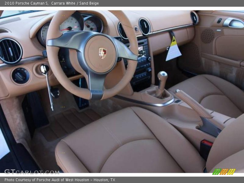 Carrara White / Sand Beige 2010 Porsche Cayman S
