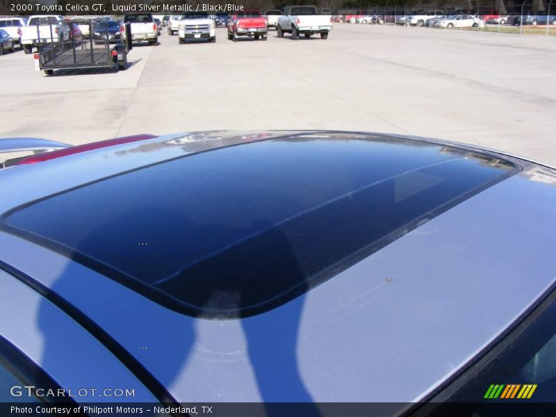 Liquid Silver Metallic / Black/Blue 2000 Toyota Celica GT