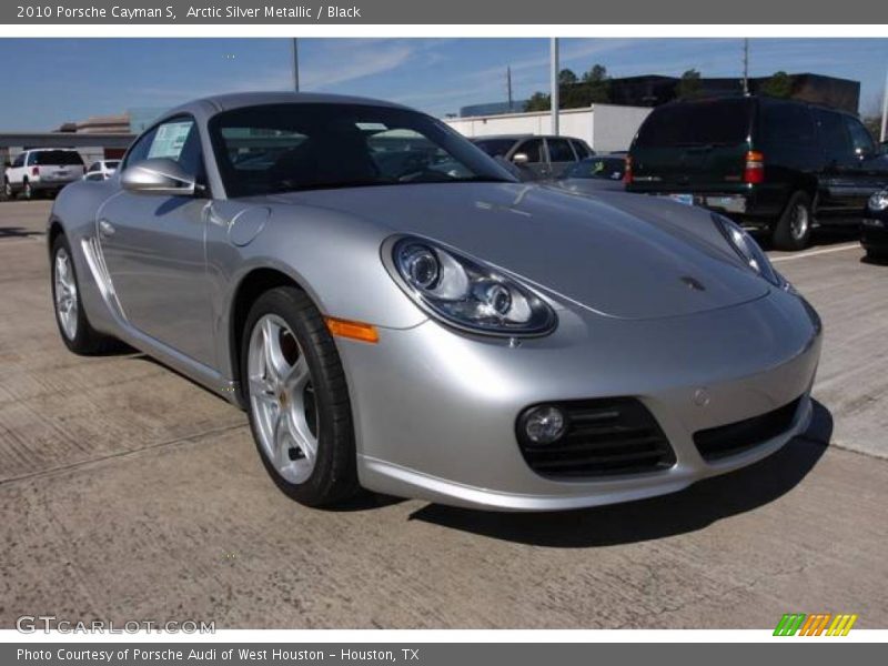 Arctic Silver Metallic / Black 2010 Porsche Cayman S