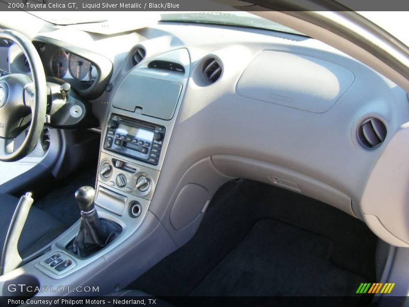 Liquid Silver Metallic / Black/Blue 2000 Toyota Celica GT