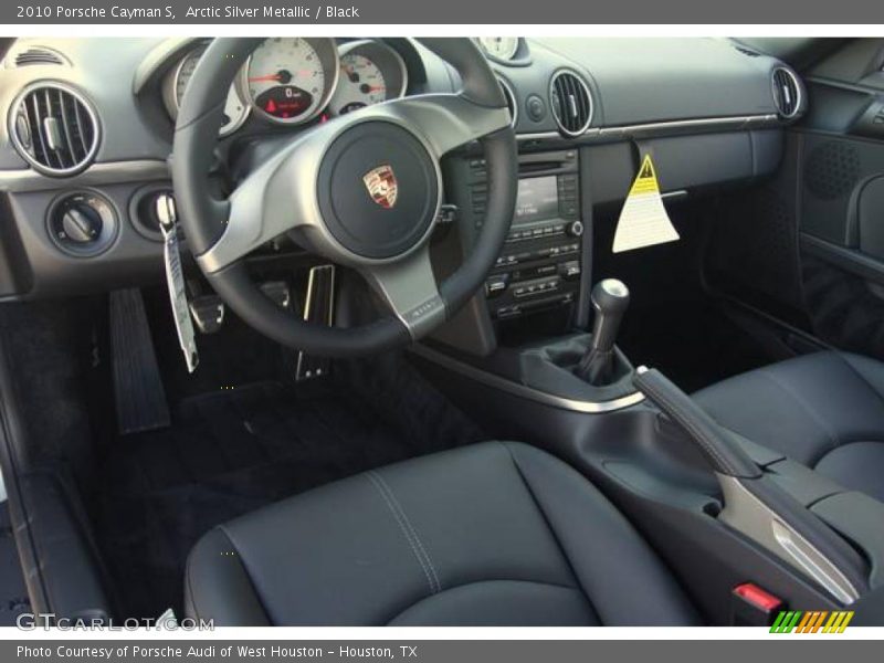 Arctic Silver Metallic / Black 2010 Porsche Cayman S