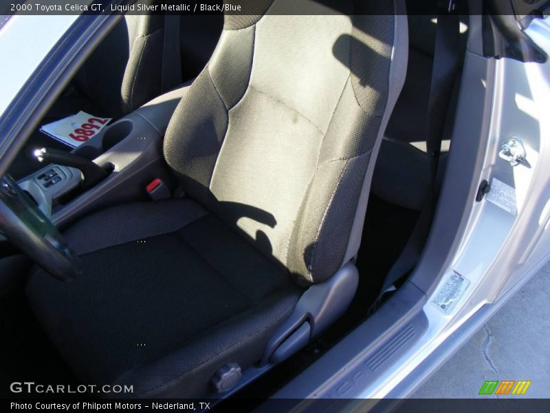 Liquid Silver Metallic / Black/Blue 2000 Toyota Celica GT