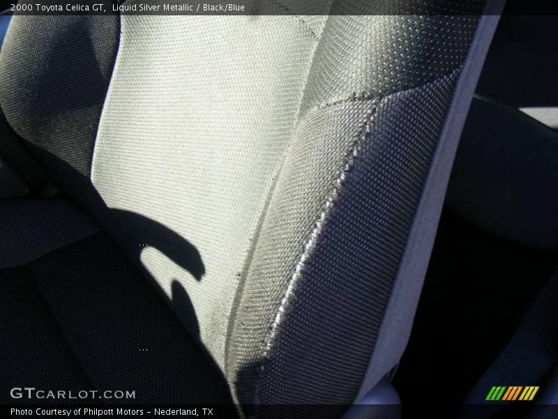 Liquid Silver Metallic / Black/Blue 2000 Toyota Celica GT