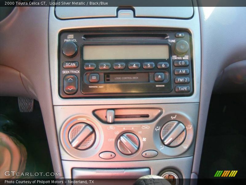Liquid Silver Metallic / Black/Blue 2000 Toyota Celica GT