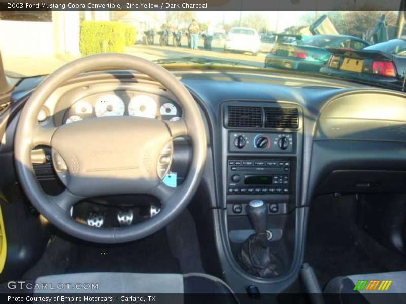 Zinc Yellow / Dark Charcoal 2003 Ford Mustang Cobra Convertible