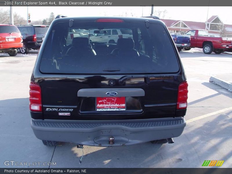 Black Clearcoat / Midnight Grey 2002 Ford Explorer Sport 4x4