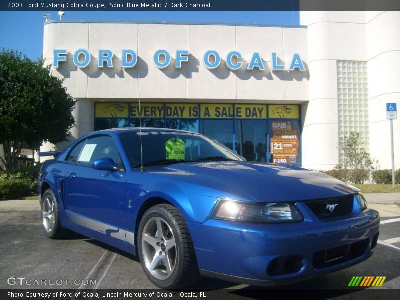 Sonic Blue Metallic / Dark Charcoal 2003 Ford Mustang Cobra Coupe