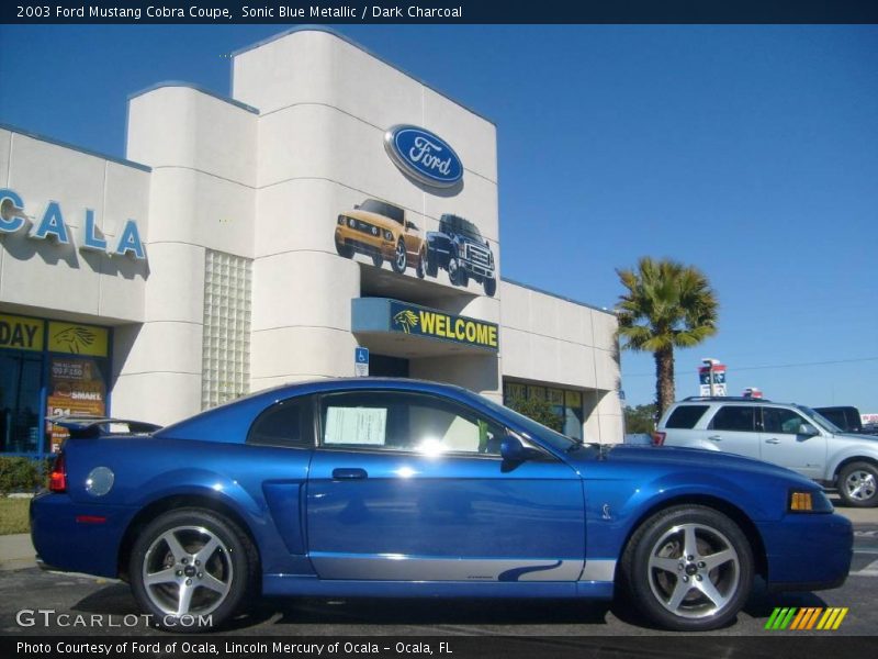 Sonic Blue Metallic / Dark Charcoal 2003 Ford Mustang Cobra Coupe