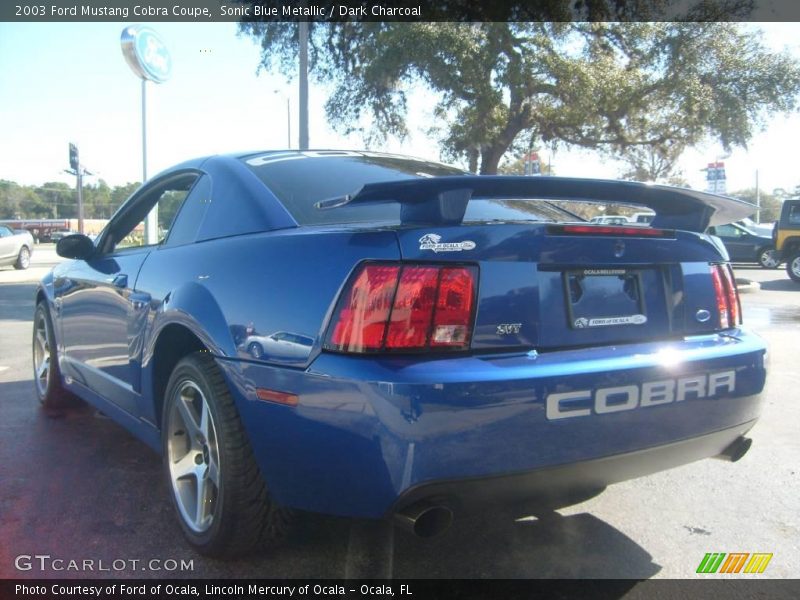 Sonic Blue Metallic / Dark Charcoal 2003 Ford Mustang Cobra Coupe