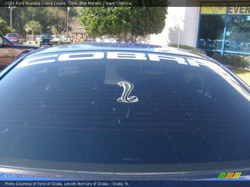 Sonic Blue Metallic / Dark Charcoal 2003 Ford Mustang Cobra Coupe