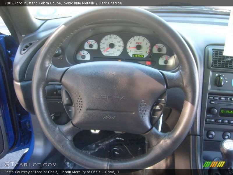 Sonic Blue Metallic / Dark Charcoal 2003 Ford Mustang Cobra Coupe