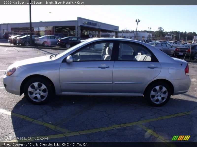 Bright Silver Metallic / Gray 2009 Kia Spectra LX Sedan