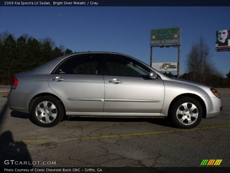 Bright Silver Metallic / Gray 2009 Kia Spectra LX Sedan