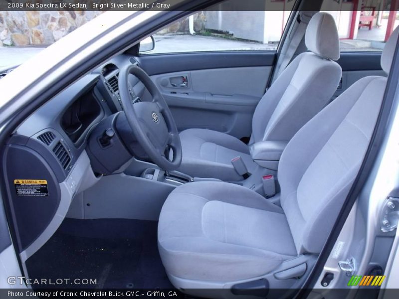 Bright Silver Metallic / Gray 2009 Kia Spectra LX Sedan